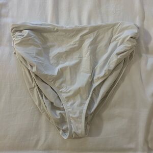 Anne Cole White High-Waist Bikini Bottoms